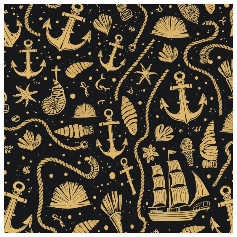 Housses de couette Nautical Sea Motifs, Lit simple