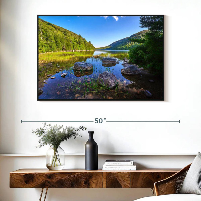 Eagle Lake, 40" X 27", Floating Frame Black