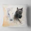 Têtes de cheval noires et blanches - Coussin imprimé animal-29843534-29843530