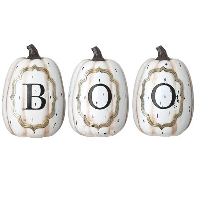 13" Halloween BOO Pumpkin Assortment
