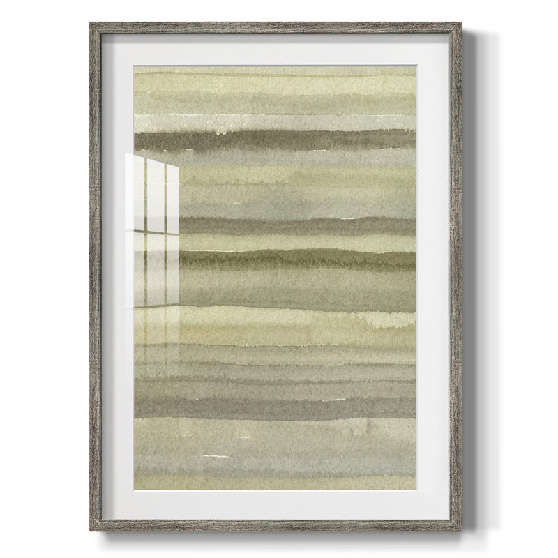 Oiseaux I, reproduction encadrée, Papier encadré argent vieilli, Blanc