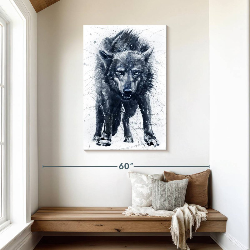 Brampt Angry Wolf, 45" H x 30" W
