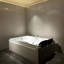 Baignoire à jets pour 2 personnes, 73 po x 48 po, hydromassage et changement de couleur, bonde gauche, drain en acrylique, conception en acrylique pour spa de détente à domicile