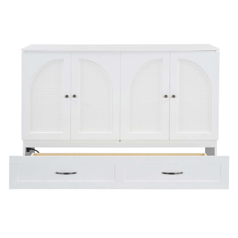 Grand lit escamotable peu encombrant avec rangement intégré