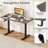 48” x 24” Electric Standing Desk with LED Display 2 Memory Height Settings for Home Gray+Black-2042360847