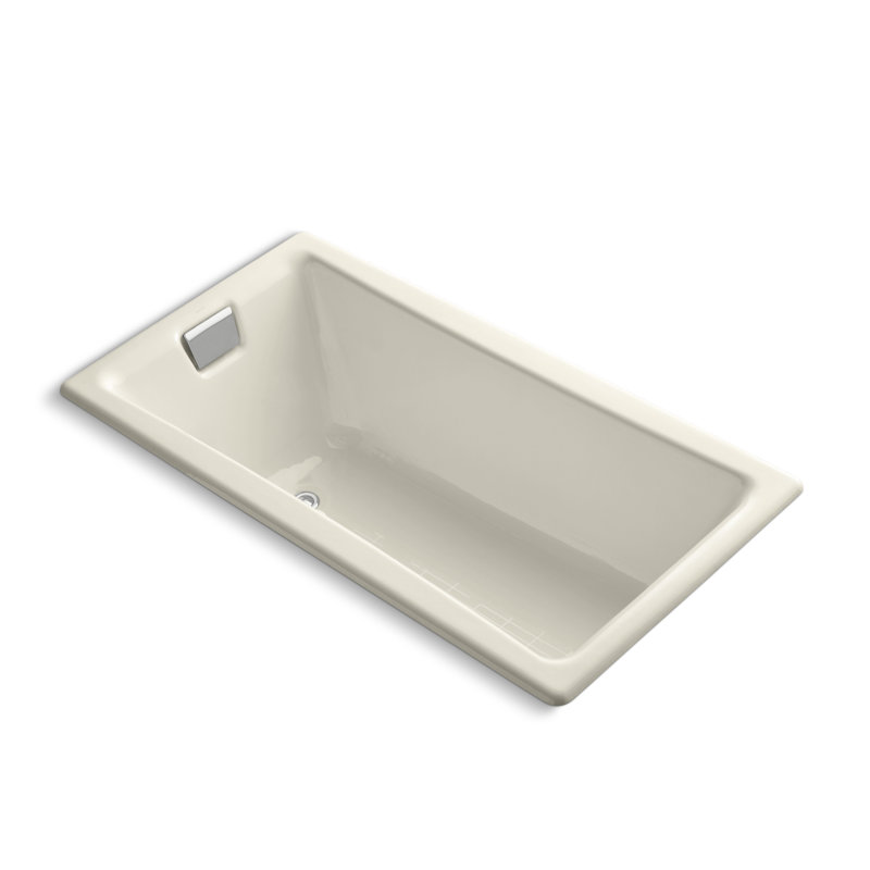 Tea-for-Two for Two 60" x 32" Drop-In Soaking Bathtub, Almond