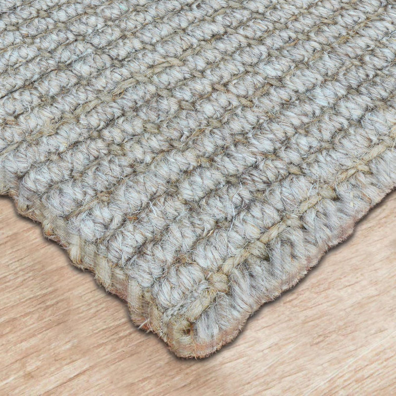 Tapis en jute et en laine de qualité supérieure tissé à la main Orlee, Rectangle de 10 pi x 14 pi