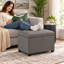 Repose-pieds 24 po en similicuir avec rangement-469151847