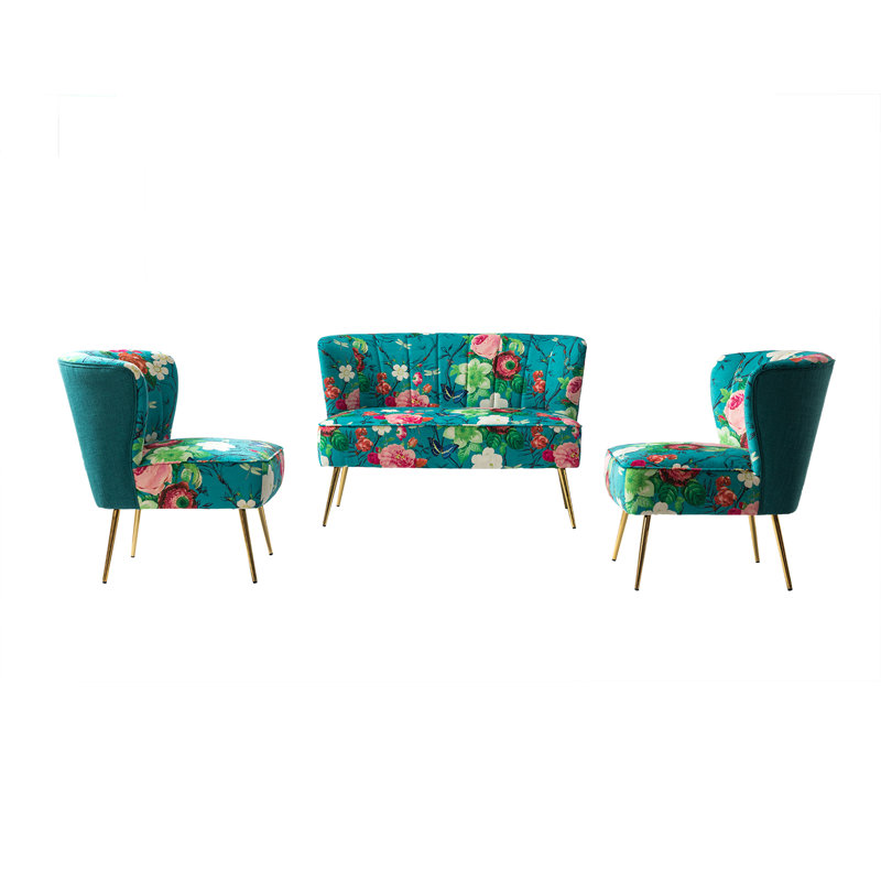 3 - Piece Living Room Set, Blue