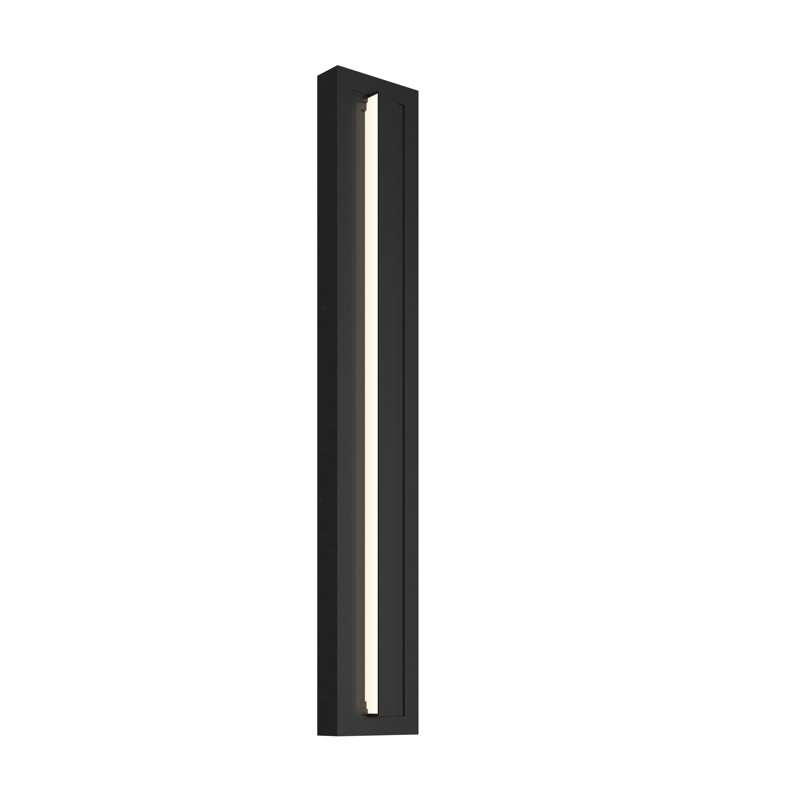 Applique murale d'extérieur 1 lumière DEL 34,25 po Arik en noir, H 34,25 po x l 5,5 po x P 2,75 po