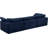 Cozy 119" Velvet Square Arm Modular Sofa with Reversible Cushions-937560795