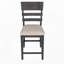 Ensemble de 2 chaises hautes rembourrées, couleur noir anthracite, hauteur du comptoir.