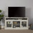 Contemporary TV Media Stand Modern Entertainment Console For TV Up To 65" With Open And Closed Storage Space, Stone Gray, 60"W*15.75"D*29"H