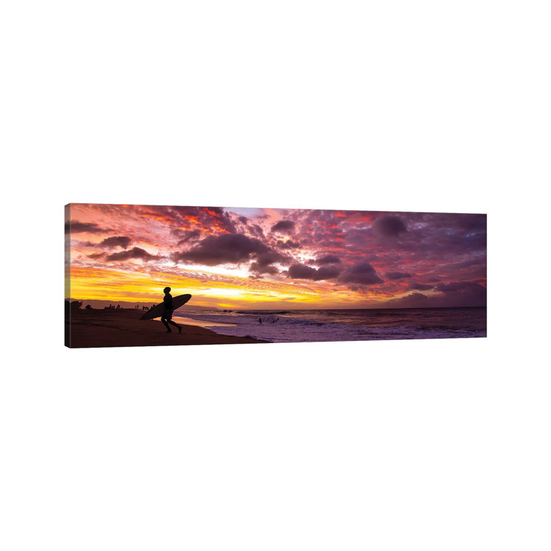 Vog Sunset 1 Piece Wrapped Canvas Panoramic Wall Art