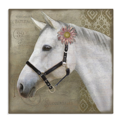 Boho Barnyard Horse Canvas, design by Suzanne Nicoll