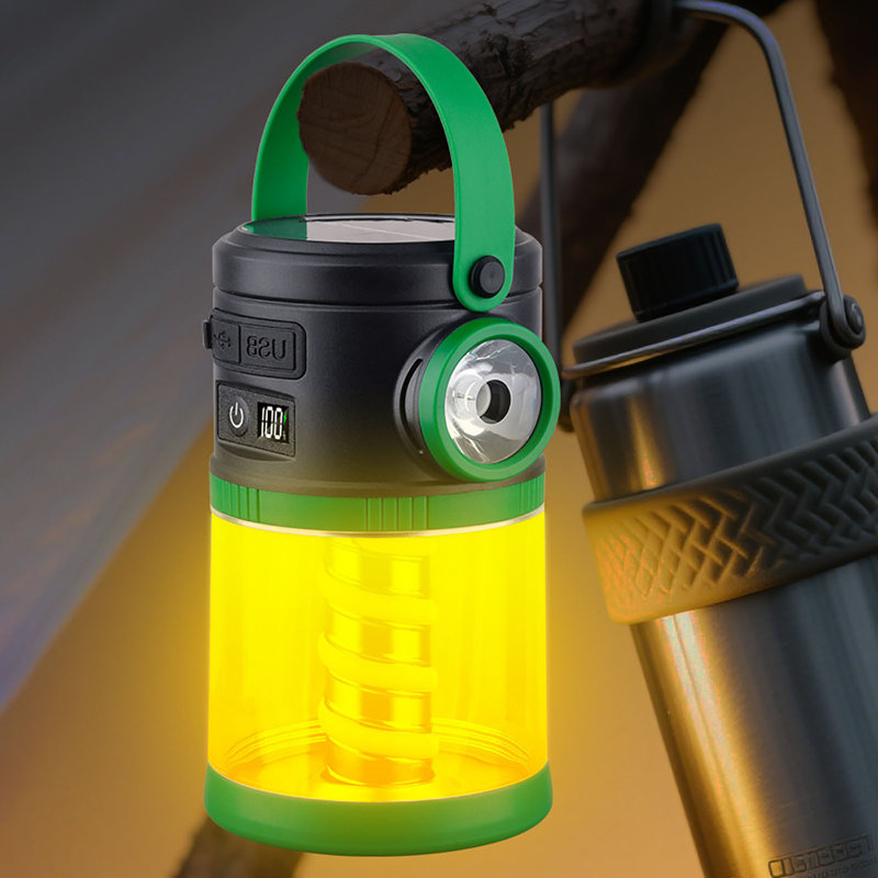 Night Light Double Light Source Camping Lamp, Green