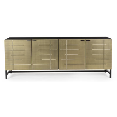 Balthazar 4-door Sideboard In Modern Light Gold Finish On Iron