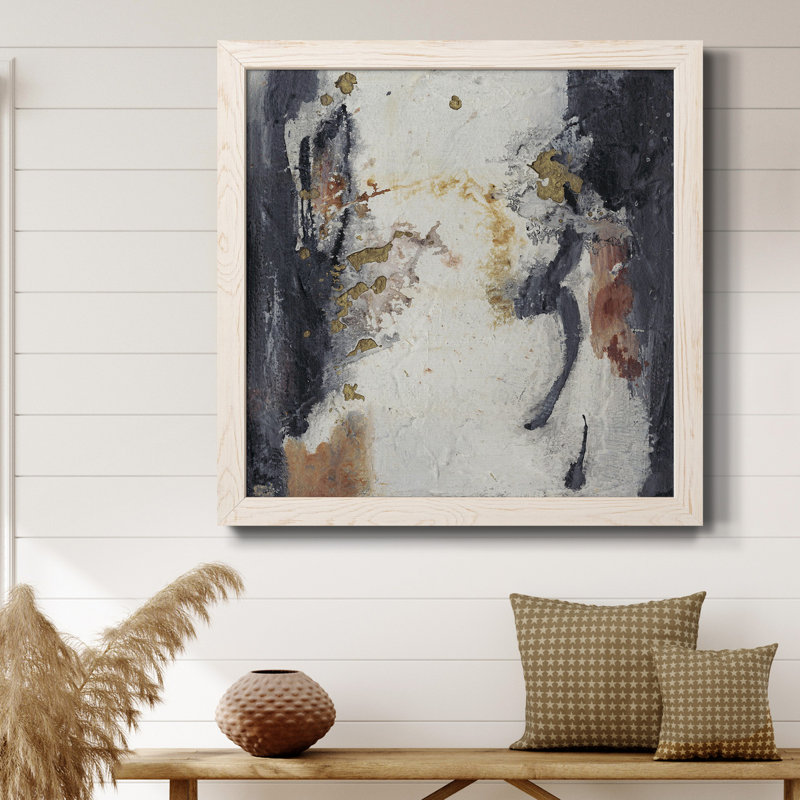 Oriental Garden II - Toile encadrée de qualité supérieure - prête à être accrochée, H 24 po x l 24 po x P 1 po, Cadre blanc