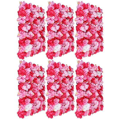 Artificial Roses Silk Flower Wall Panel Arrangement