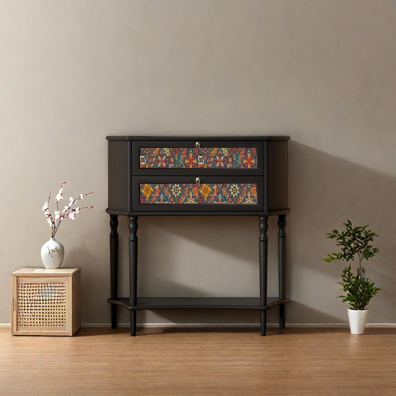 Retro Multifunctional Solid Wood Console Table