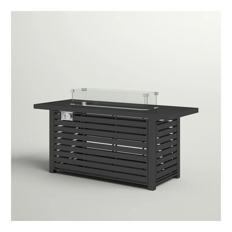Foyer de table en acier au propane de 54 po avec couvercle