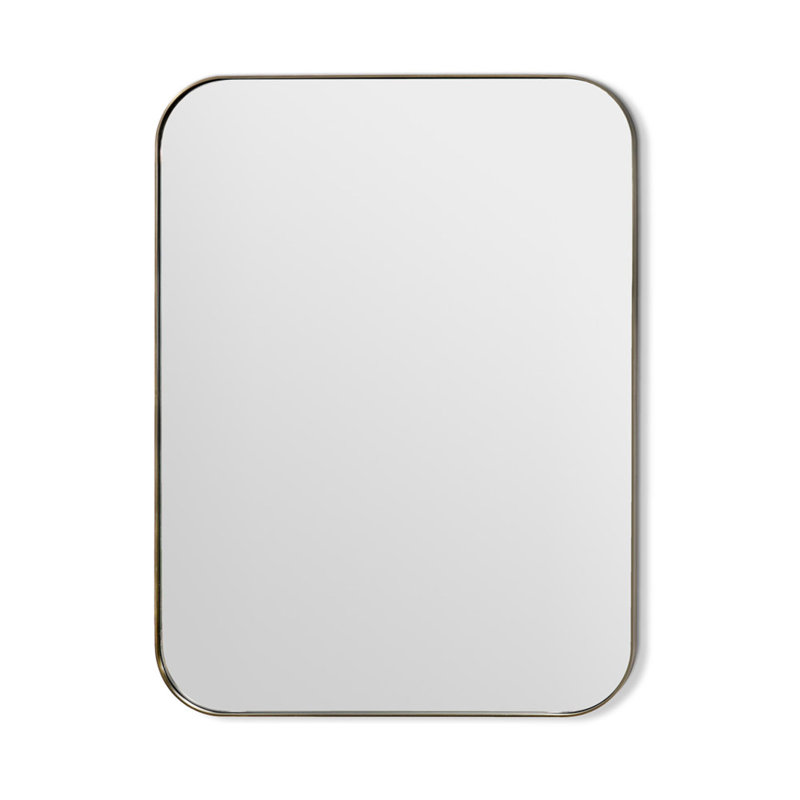 Aalina Stainless Steel Rectangle Mirror, 40" x 30", Antique Bronze