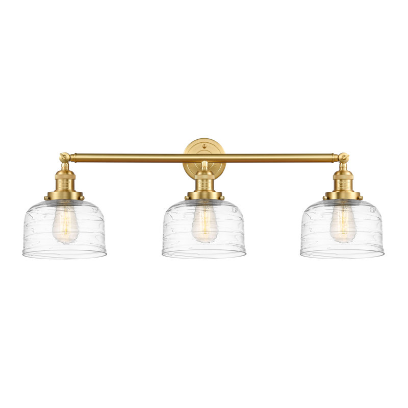 Éclairage pour salle de bain 3 lumières Haracha, DEL, Or satiné