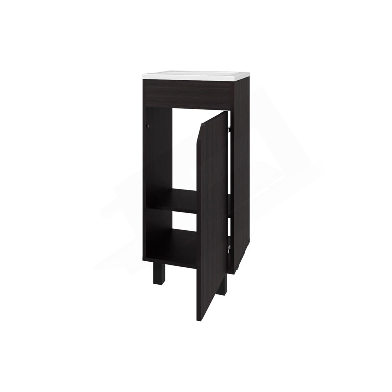 Meuble-lavabo avec lavabo intégré Wengue, Marron foncé