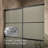Elate Sliding Bath Door, 56-3/4-In H X 56-1/4 - 59-5/8-In W With Heavy 5/16-In Thick Frosted Glass With Rectangular Grille Pattern-55920901
