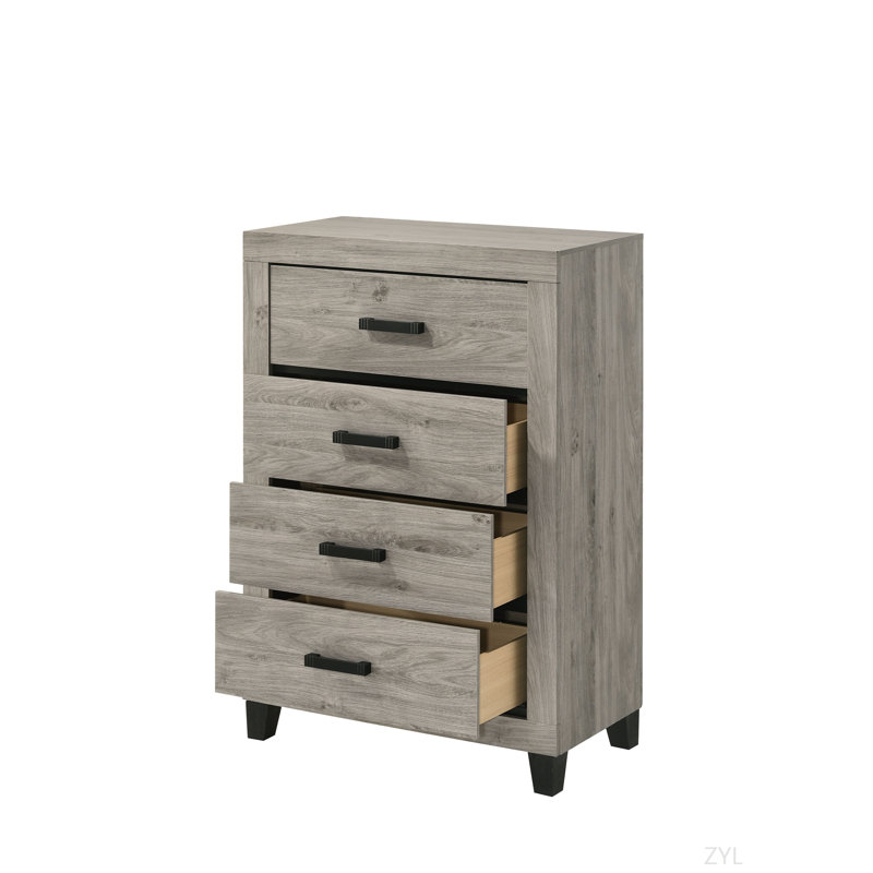 Commode à finition gris clair