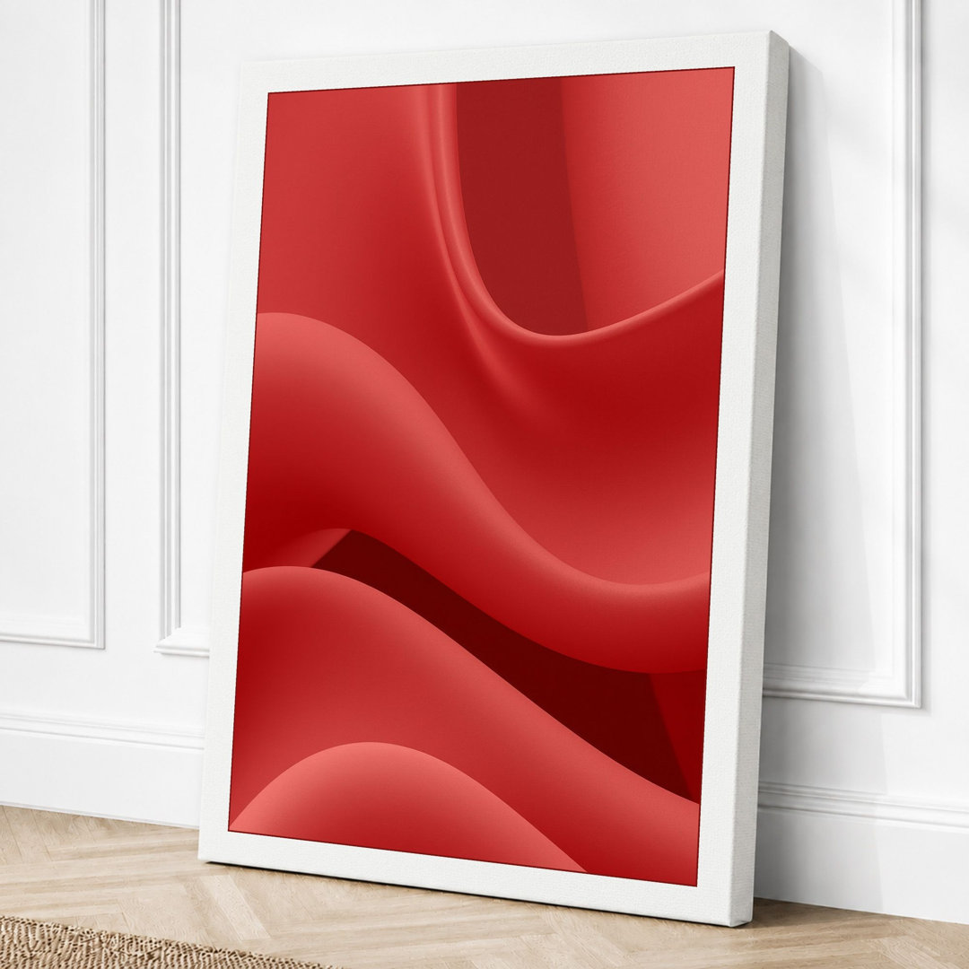 Flowing Waves Abstract - Wrapped Canvas