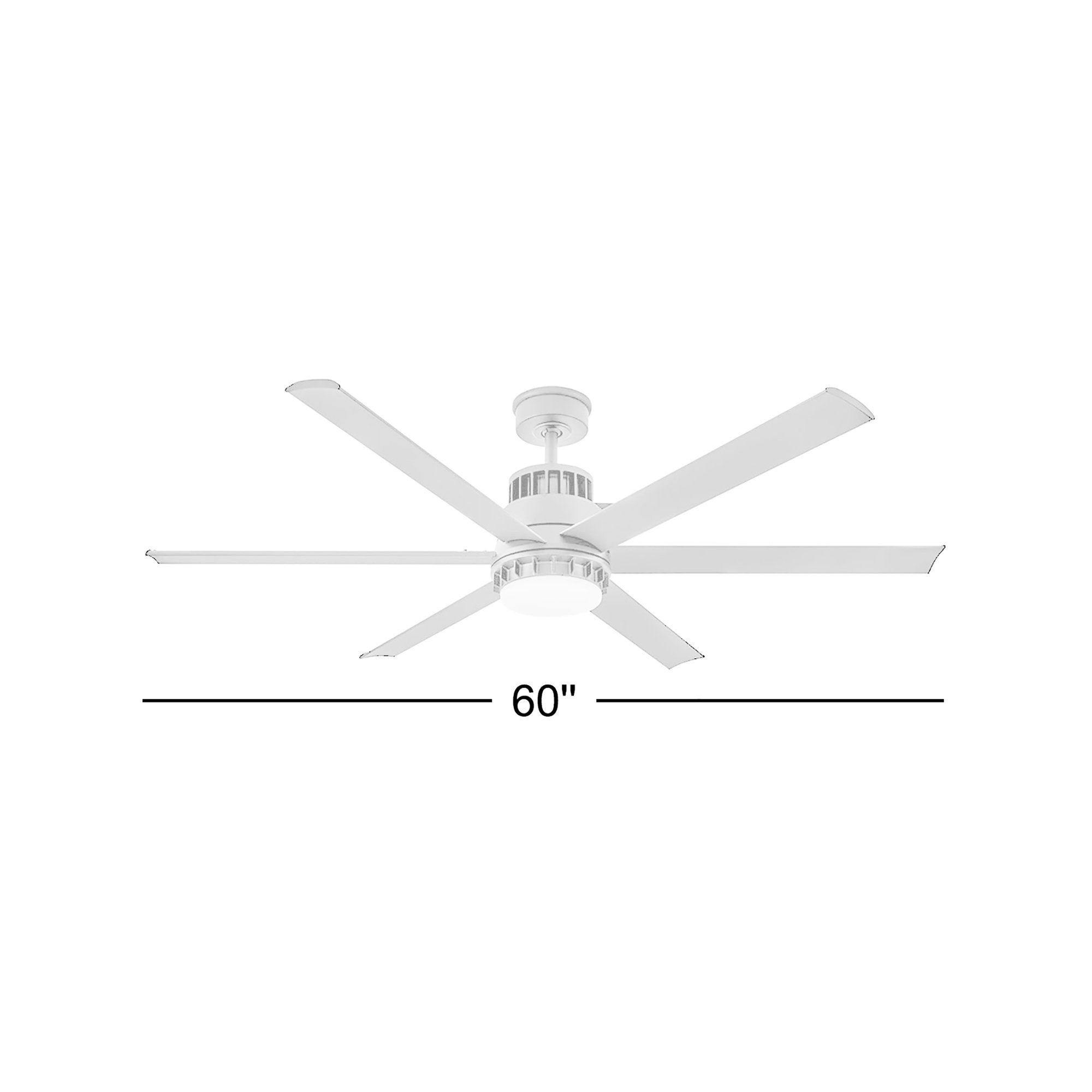 Draftsman 60-in Indoor/Outdoor Smart Ceiling Fan with Integrated LED + Remote, Matte Black