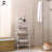 4-Tier Open Storage Bamboo Ladder Shelf for Bathroom, Bedroom, Kitchen, White-1052982464