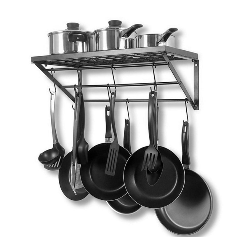 Metal Rectangle Wall Mounted Pot Rack