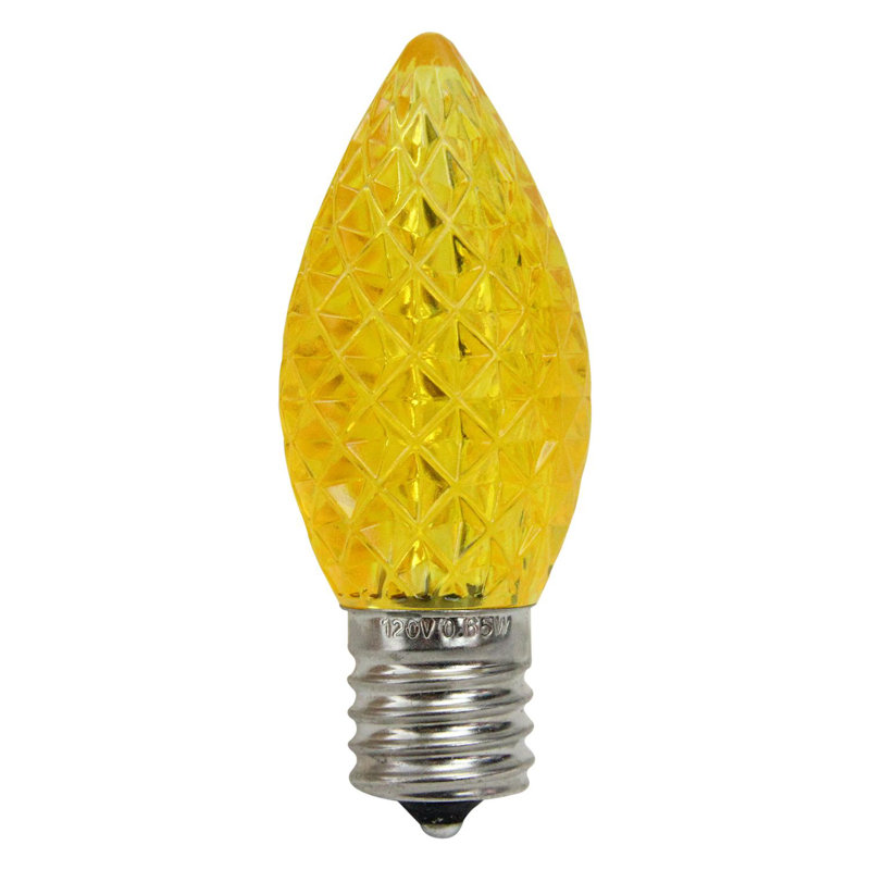 Ampoules de Noël à facettes à DEL C9, H 3 po x l 6 po x P 6 po, Jaune