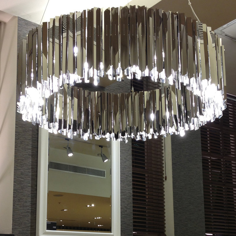 Facet Chandelier, Polished Brass, 11.8" H x 39.4" W x 39.4" D