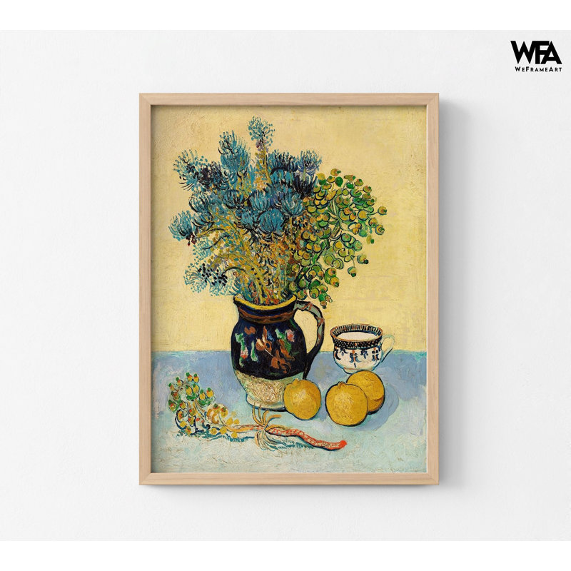 Nature morte par Vincent Van Gogh, reproduction de fleurs bleues, plante en pot, décoration murale, impression de peinture à l'huile de fleur de Van Gogh