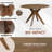 Xavion Mid-Century Solid Wood 48'' Round Dining Table, XVT-46, with Sculpted Splayed Leg Base, Chestnut Brown-958778269