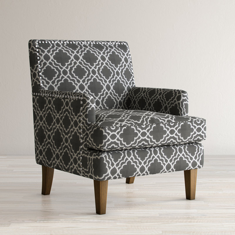Arvetta Upholstered Armchair, Granite Polyester Blend