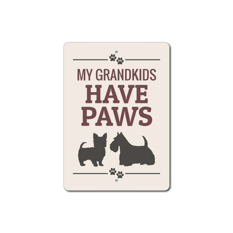 Plaque en aluminium pour chien, H 18 po x l 12 po x P 0,06 po