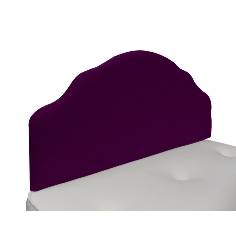 Burbach Upholstered Headboard, Small Double (4'), Purple