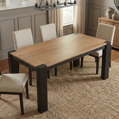 Caroyn Modern 2-Tone Solid Wood Dining Table