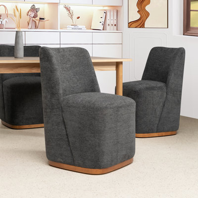 Markwart Upholstered Caster Dining Chairs(Set Of 2))