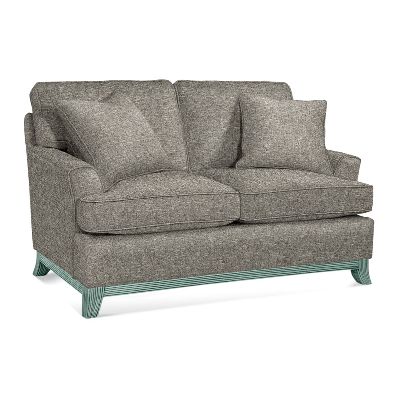 Oaks Way Loveseat, Bisque Finish, Basic Gray; 0317-83