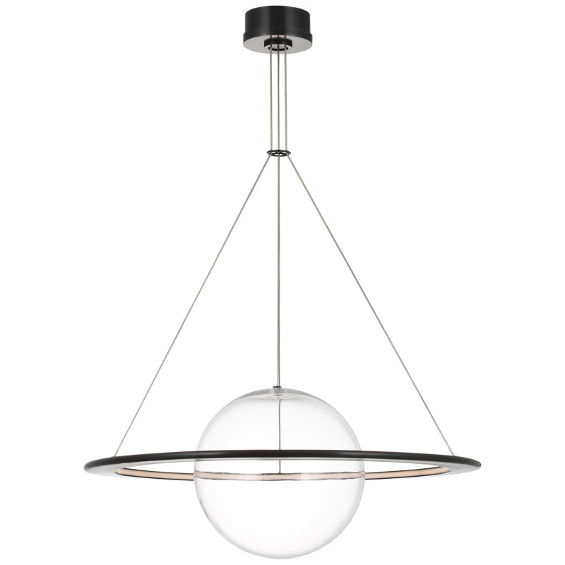 Barbara Barry Cosmos 28" Ring and Orb Chandelier, Bronze