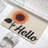 36"x24" Farmhouse Mat, Cheerful Sunflower Hello Door Rug