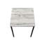 Table contemporaine 3 avec stratifié gris et métal noir élégant avec captivation