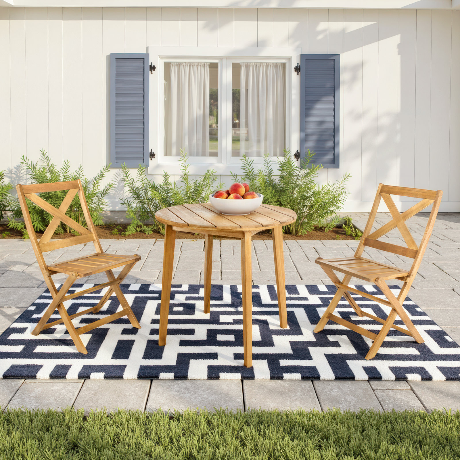 Dani 32" Eucalyptus Patio Bistro Set