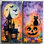 «Pumpkin and Cat Duo», art mural sur toile tendue