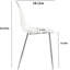 Ensemble de 4 chaises de salle à manger modernes sans accoudoirs en plastique transparent avec pieds en métal, idéales pour les décors de style nordique, les tabourets de maquillage et les espaces de marchandage